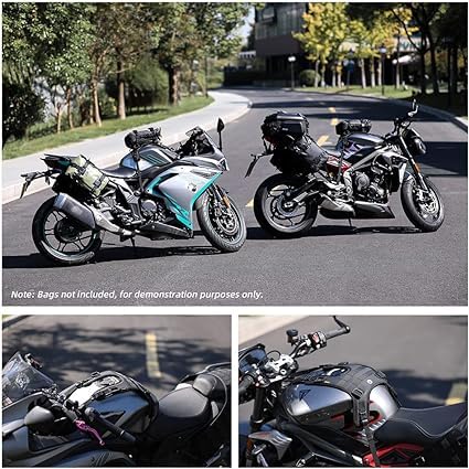 NALACAL Motorcycle Tank Bag, Bumper Bag Universal Saddle Bag Mounting Base