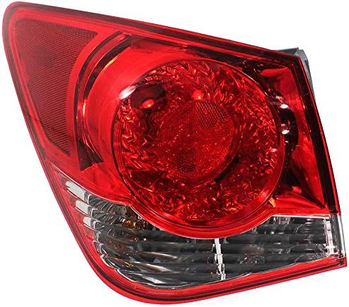 EVAN FISCHER Driver Side, Outer Tail Light Compatible with 2011-2015 Chevrolet Cruze & 2016 Cruze Limited - GM2804107