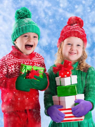 Image of EBOOT 3 Pairs Winter Kids Gloves Warm | Toddler Gloves for Boys Girls Outdoor, Full Finger Fluffy Soft Mittens for 1-11 Years Children, Multiple Colors