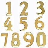 ADDRESSES OF DISTINCTION 8 Customized 2-Inch Brass Mailbox Numbers – Pick Your Numbers - Self Adhesive – Williamsburg Font – Won’t Tarnish – Numbering for Address Plaque