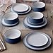 Noritake ColorTex Stone Blue 12-Piece Dinnerware Set, Service for 4