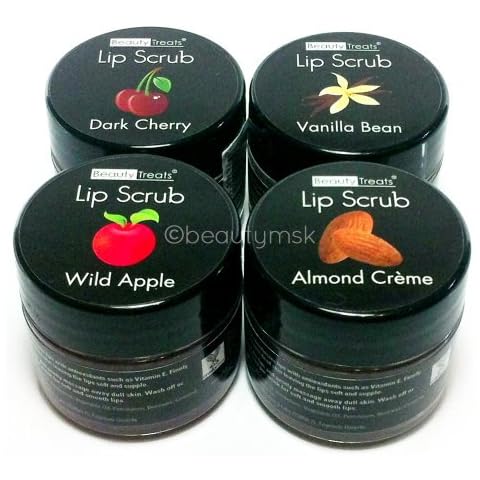 Lip Scrub With Antioxidants and Vitamin E 4 pcs Set All 4 Different Flavors Cover