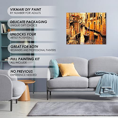 VIKMARI Kit di Pittura a Olio Fai-da-Te per