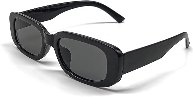 CHEERYMAGIC Rectangle Sunglasses Retro Square Sunglasses Trendy UV400 Protection Retro Glasses for Women Men A4-TYKMJ