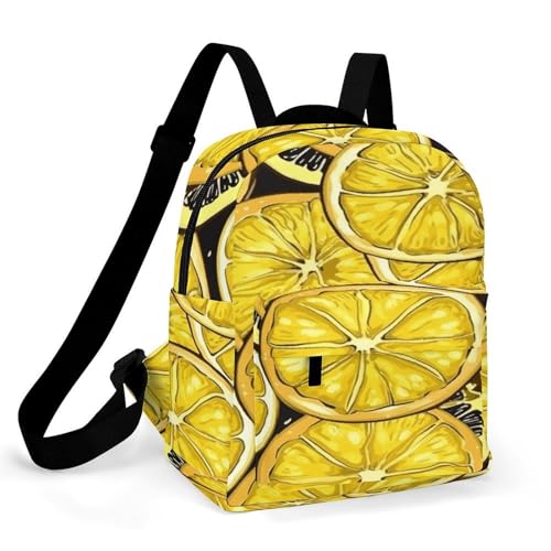 Mochila de limones urbana para oficina y portátil de mujer moderna