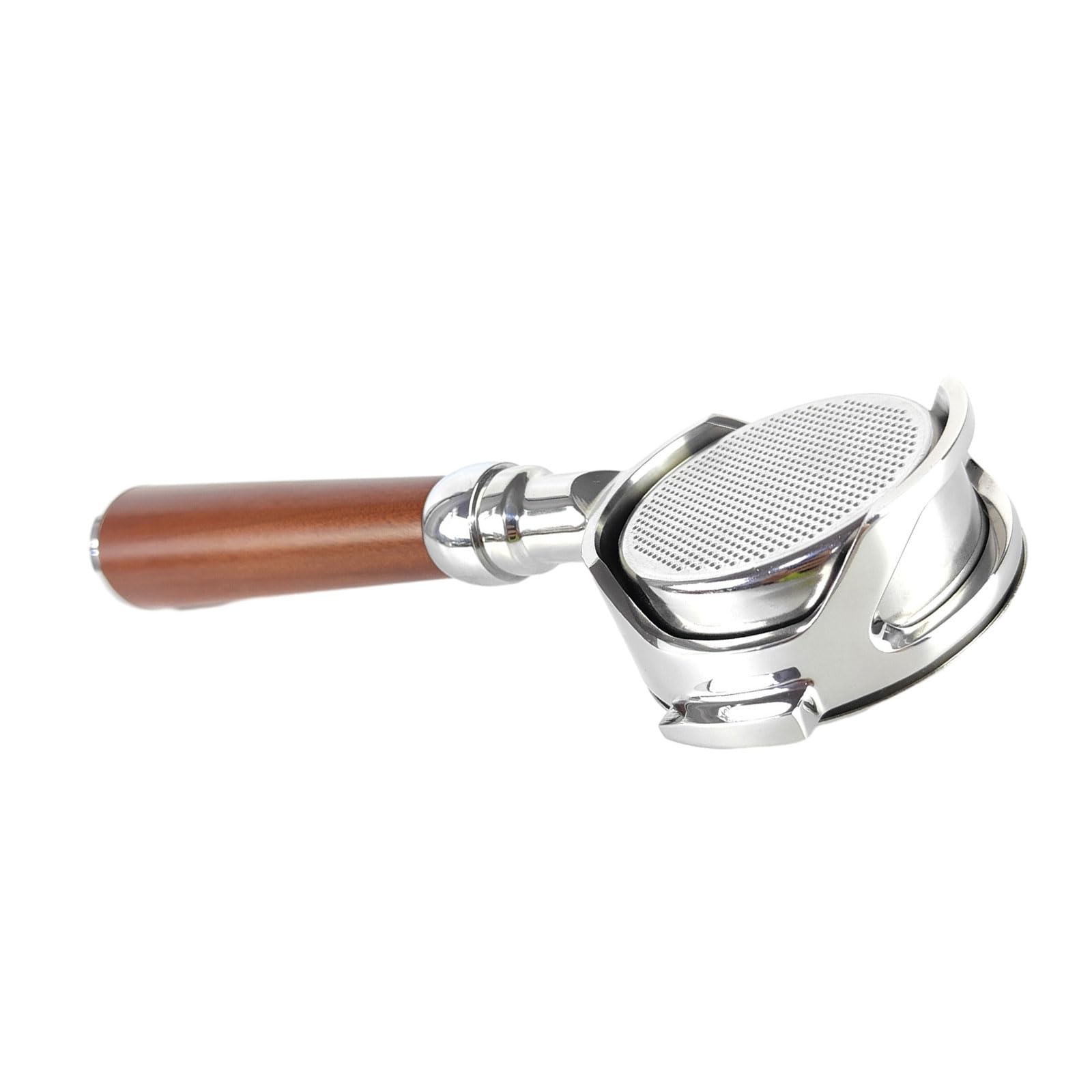 Portafiltro sin fondo para cafetera de 58 mm con mango de madera para cafetera EXPOBAR E61 FAEMA SEMRMO