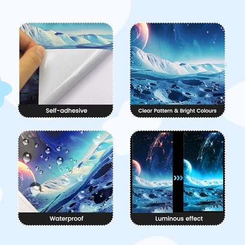 SNAIL GARDEN 5 piezas stickers 3D astronauta luminiscentes miniatura 6
