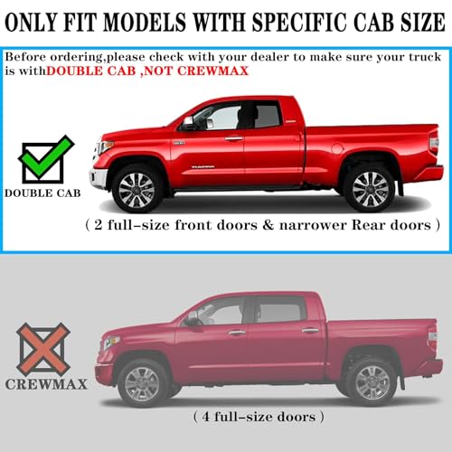 Image of COMNOVA Two-Stairs Running Boards for 2022-2026 Toyota Tundra Double Cab