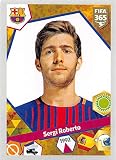 2017-18 Panini FIFA 365 Stickers Soccer #182 Sergi Roberto FC Barcelona Official Smaller Than Trading Card Sized Album Sticker in Raw (NM or Better) Condition