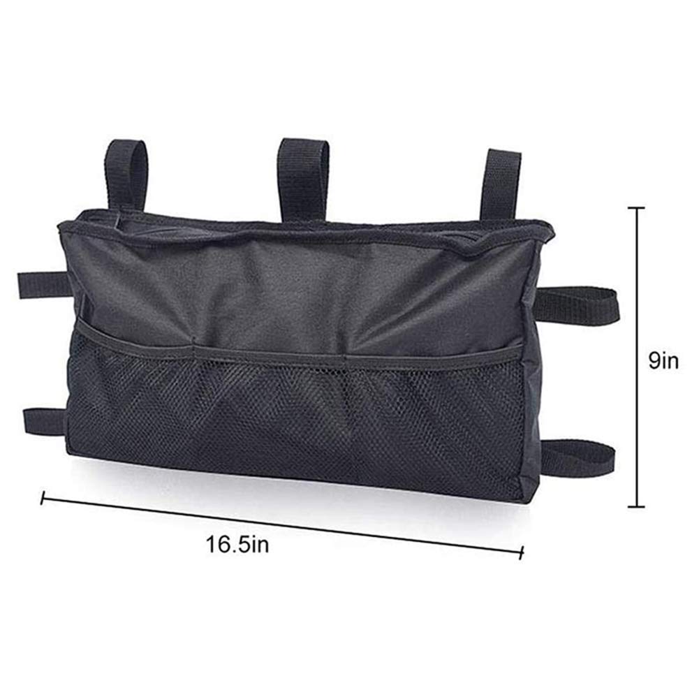RUVANE Mochila para Silla de Ruedas, Bolsa de Accesorios para Andador, Bolsa organizadora de tamaño Universal para Cualquier Andador y Silla de Ruedas Estilo Andador (Negro) Star of Light