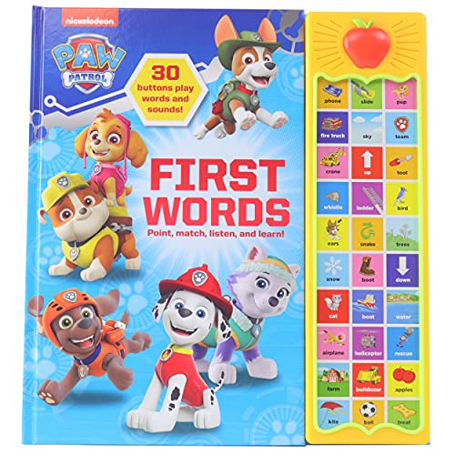 Nickelodeon PAW Patrol Chase, Skye, Marshall, and More! – First Words: Point, Match, Listen, and Learn! 30-Button Sound Book PI Kids (Play-A-Sound)