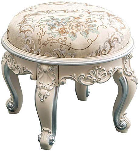 Petite Chaise de Salle à Manger et tabouret de salon brodé élégant