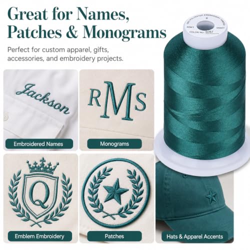 Image of Simthread 5000M 40WT Polyester Embroidery Thread, S057 | 5000M 40WT polyester thread feeds smoothly for machine embroidery, monograms, logos, patches and quilting.