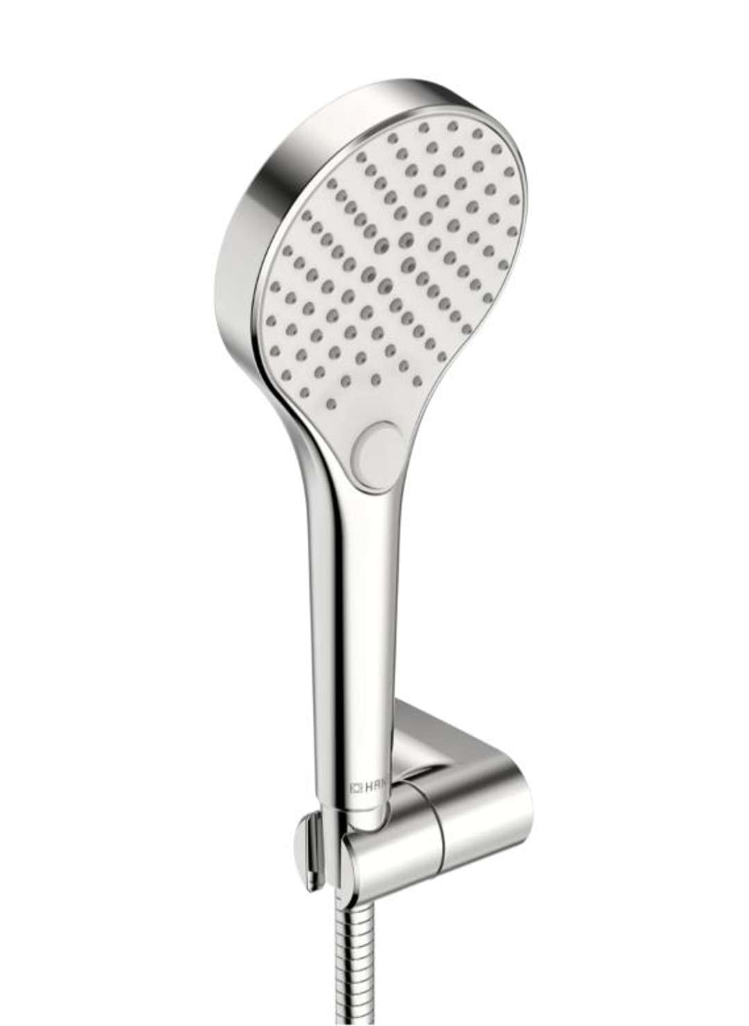 Hansa HANSAVIVA - Juego de ducha de mano, ducha de 3 chorros, manguera de ducha de 1750 mm, 441702, color cromado
