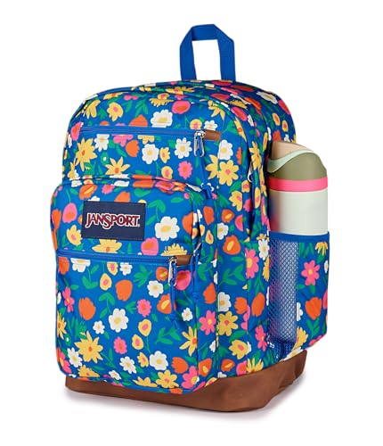 Image of JanSport Cool Backpack with 15-inch Laptop Sleeve, Large Computer Bag Rucksack with 2 Compartments, Ergonomic Straps, Flower Market