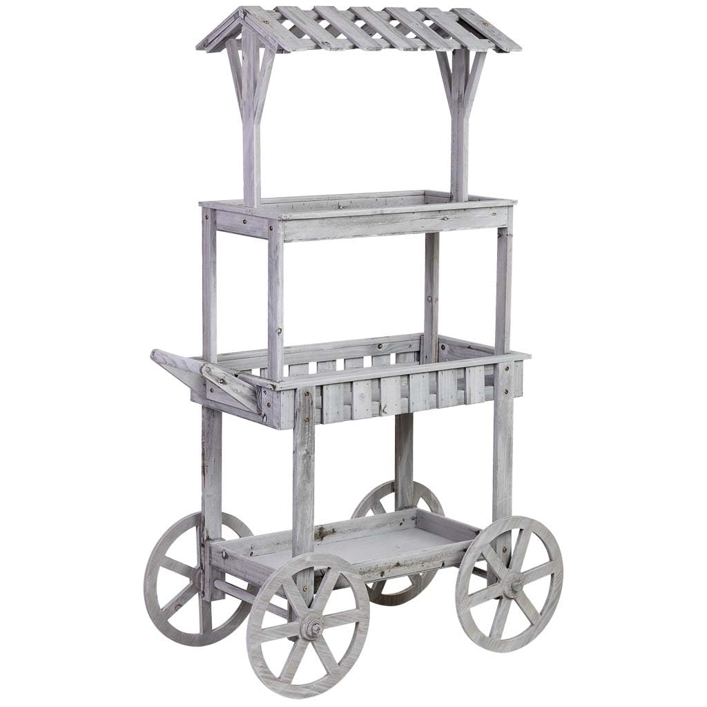 WANDERLUST DECO Carro expositor de madera 100x46x163h cm