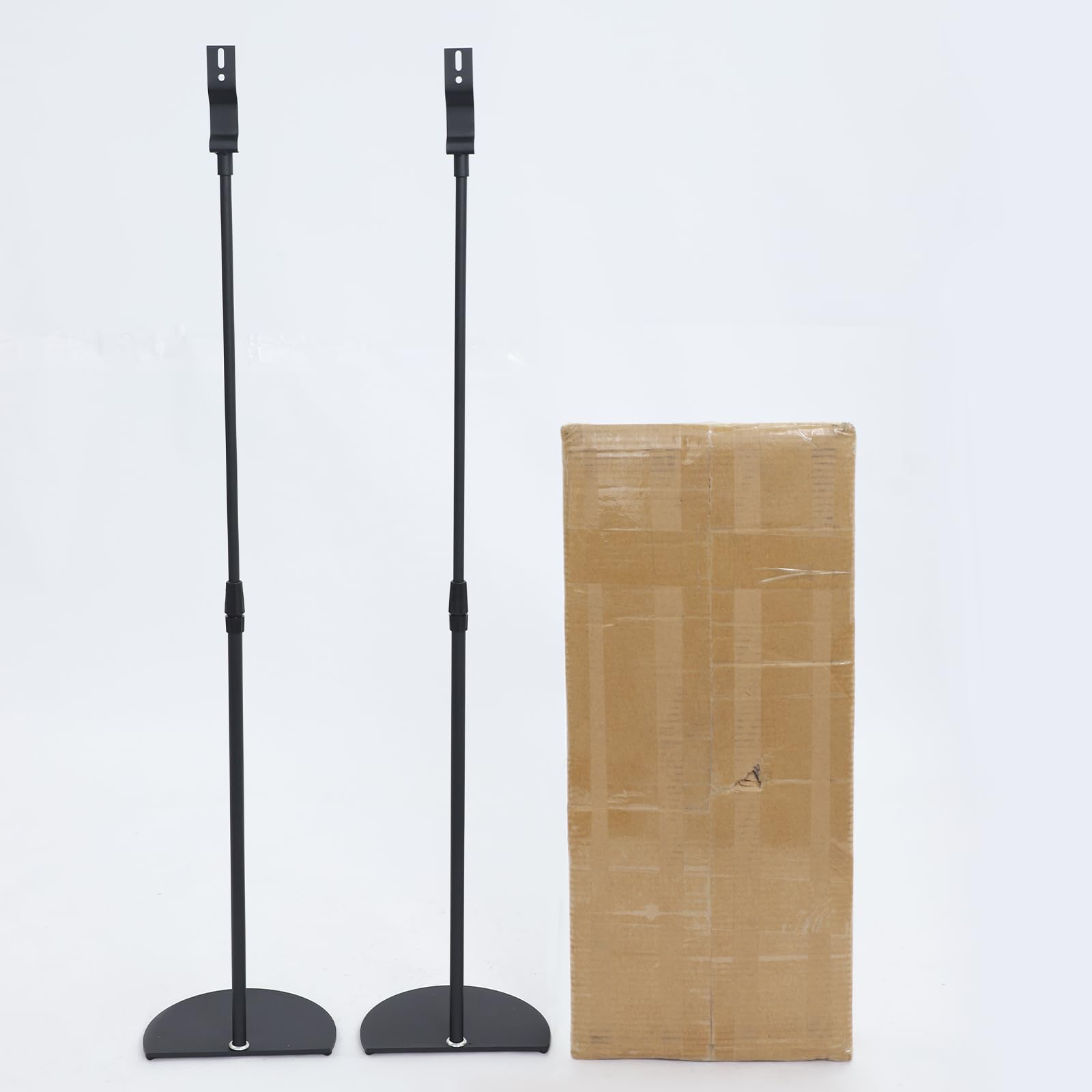 2 piezas de soporte de altura ajustable, soporte de altavoz de pie de 70 cm a 120 cm, soporte para altavoz trasero, soporte para altavoces para cine en casa, estudio y sala de estar, hasta 1,5 kg