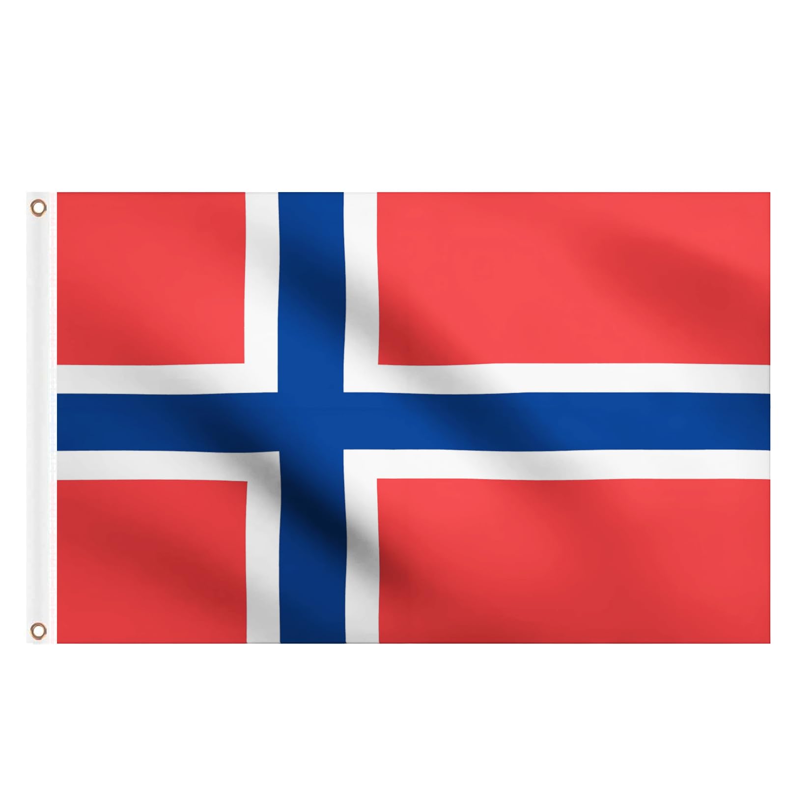 Norway Flag 5ft x 3ft, Large Big Norwegian Flags with Brass Eyelets for Football Events School Culture Day Party Outdoor Decorations โ image 1