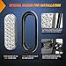 Nilight 6Inch Oval Trailer Tail Light 2PCS White 24LED Back Up Reverse Lights w/Flush Mount Grommets Plugs IP67 Waterproof for 12V Truck ATV UTV Bus RV Camper