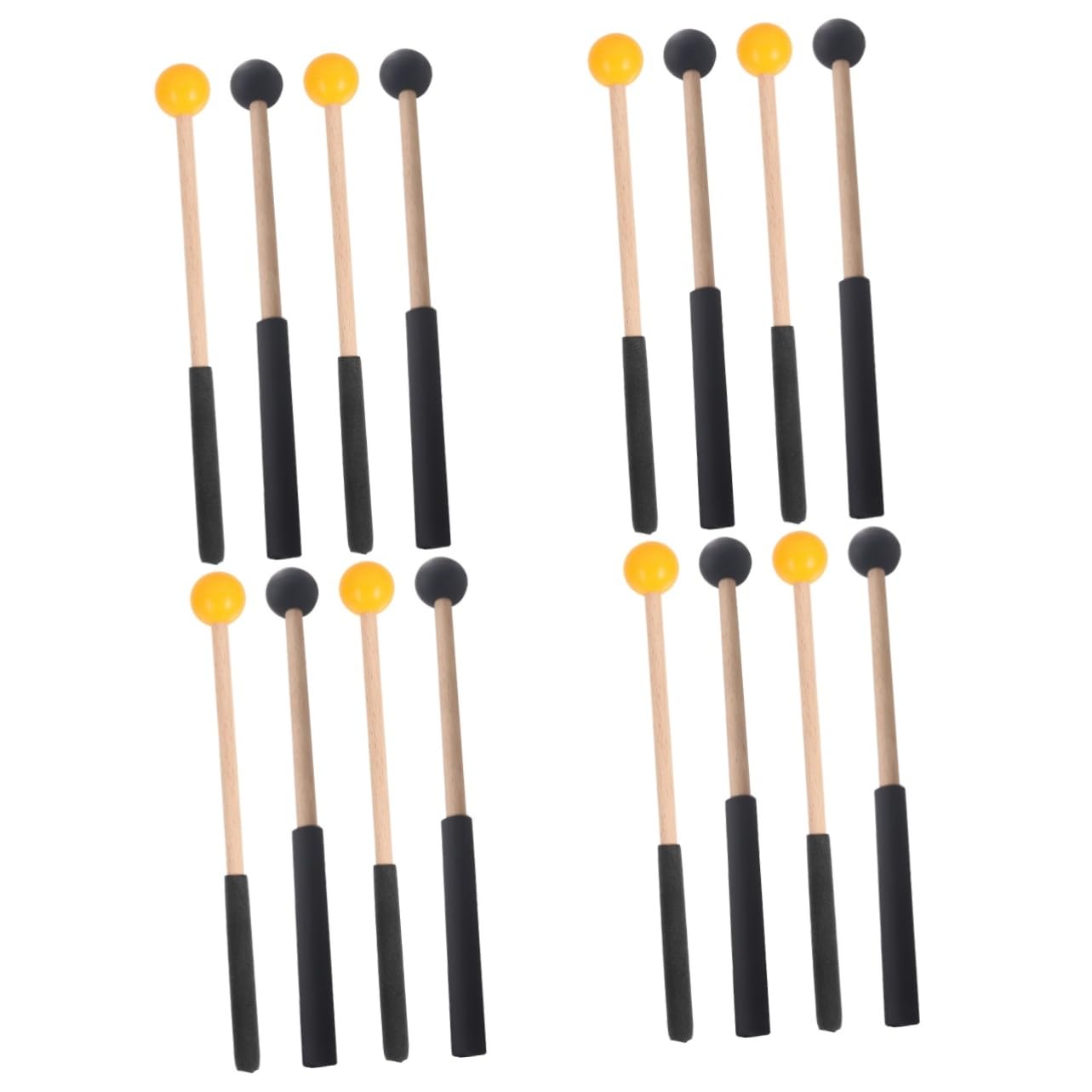 Abaodam 4 Juegos De Mazos Para Instrumentos Musicales Baquetas Para Estudiantes Mazos De Percusión Mazos De Marimba Listos Para El Escenario 2 Pares X 4
