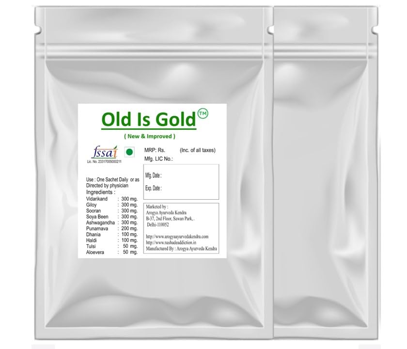 Old Is Gold Alcohol Deaddiction Powder to Quit Addiction (Ayurvedic) 2 month supply also helpful in Body Detox.Nasha Free Powder-image-44