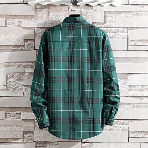 tuduoms Mens Plaid Flannel Shirt Jacket Soft Sherpa Lined Jacket Coat Relaxed Fit Button Down Casual Warm Fleece Winter Shirt4