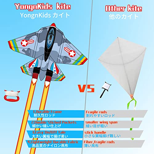 Kite For Kids Adults Easy To Fly & Assemble, Gift Idea For Beach Large Kites For Kids Ages 4-8, Perfect For Easter Birthday Gift Idea Beach Trip Park Family Activities Outdoor Games, Plane Kite #TOP4
