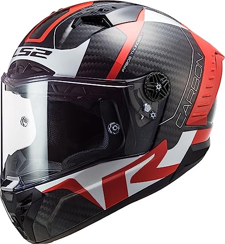 LS2, casco integral moto Thunder Carbon Racing Red...