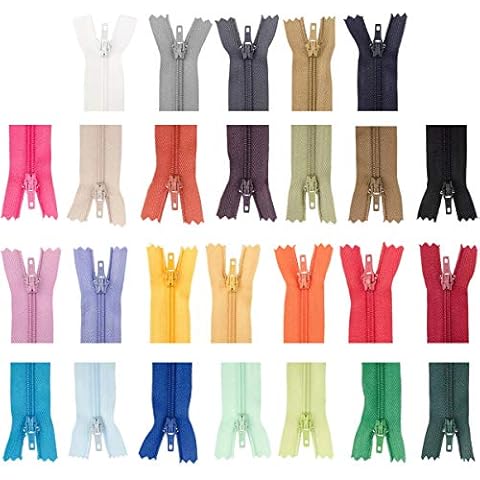 YuChiSX 52 Pcs 8 Inch/20cm Zippers Sewing Nylon Coil Zippers Bulk,Multicolor Nylon Coil Zippers for Sewing Crafts Cover