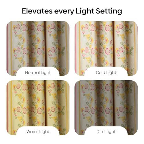 Image of haus & kinder Digital Printed Cotton Window Curtains 5 Feet Long Pack of 2 Window Curtains, 5 Feet Curtains for Window (Petaline, Multi 130x152 CM)