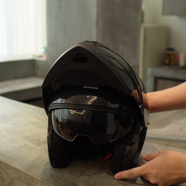 Amazon.com: Crown Racing FL900 Modular Motorcycle Helmet, DOT