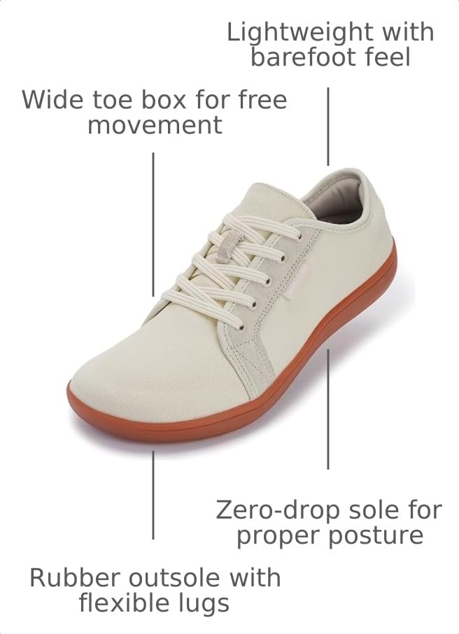 Image of WHITIN Men's Canvas Wide Barefoot Sneakers Casual Style W81V2