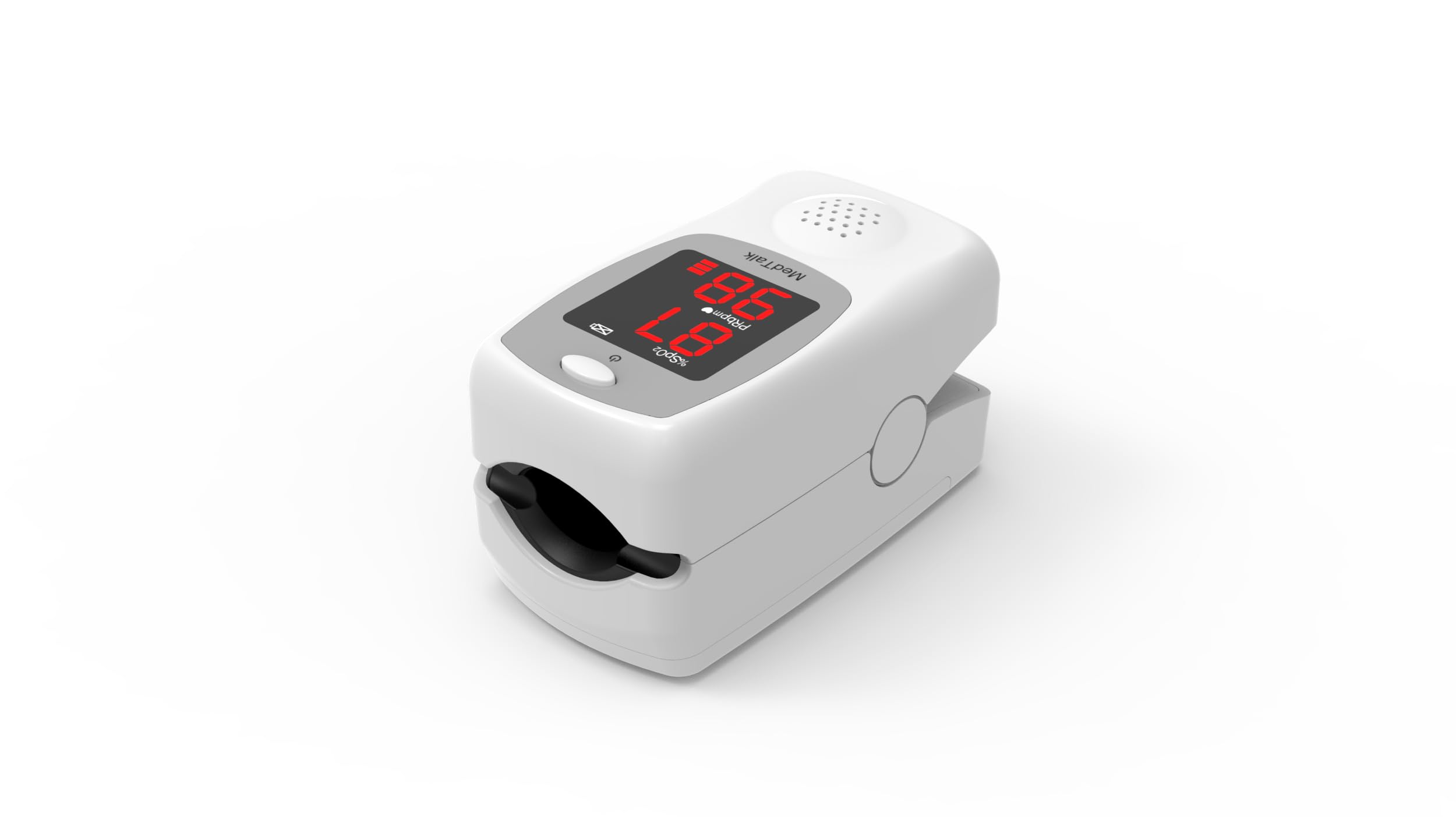 Deutsch sprechendes Pulsoximeter I 1336S I Für den Finger I Misst Pulsfrequenz und Sauerstoffsättigung I Einfache Bedienung I Abschaltautomatik