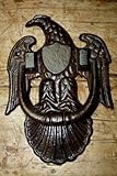 HUGE Cast Iron Antique Victorian Style AMERICAN EAGLE Door Knocker USA Man Cave
