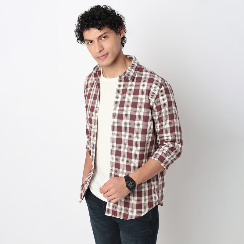 Image of Mens Striped Slim Fit Cotton Casual Shirt | Full Sleeves Mens Shirts | Stylish Shirt for Men