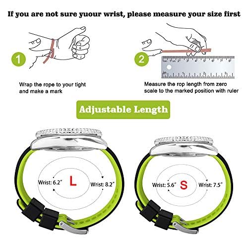 Image of Ritche Christmas Gift Silicone Watch Bands 18mm 20mm 22mm 24mm Quick Release Rubber Watch Bands for Men, White Elephant Gifts, Stocking Stuffers For Men
