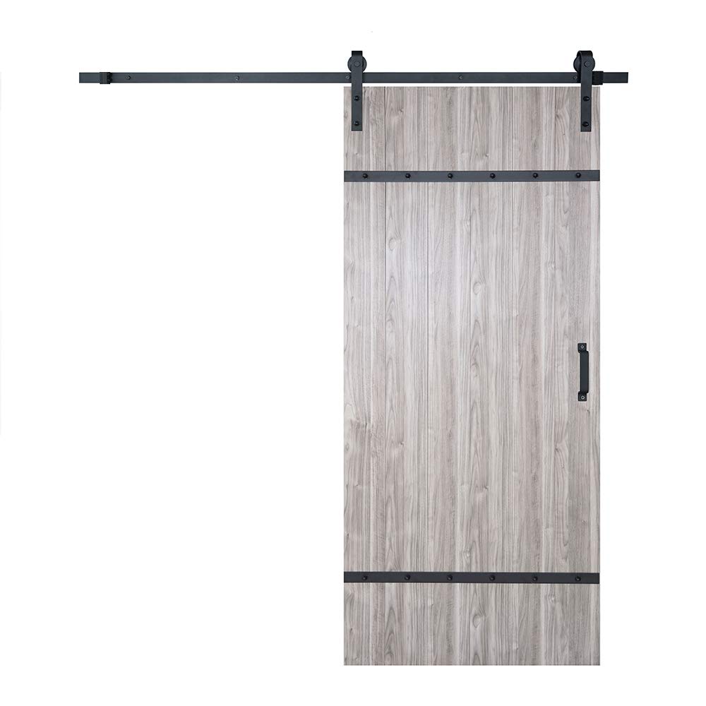 DIY Sliding Barn Door, 36in x 84in Trendy Grey, Easy to Assemble, with 6.6ft Barn Door Hardware Kit