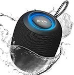 Oraolo Haut-parleur Bluetooth, IPX7 Haut-parleur Bluetooth portable étanche avec 16W Audio immersif, 30H L'heure du jeu, LED Lumière, soutien TWS, Bluetooth 5.3, Haut-parleurs sans fil pour le camping en plein air Accueil