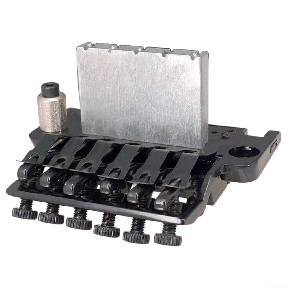 Floyd Rose Tremolo-Brücke aus Zinklegierung, Doppelverriegelungssystem, Tremolo-Brücken-Set für E-Gitarren (schwarz)