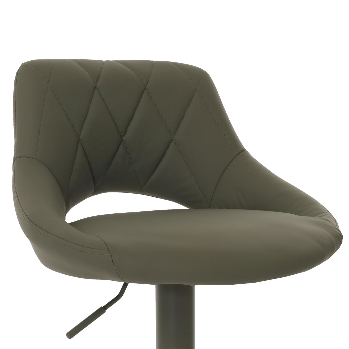 Mendler 2er-Set Barhocker HWC-N64, drehbar Kunstleder Metall - grün