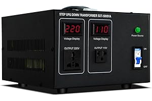 Step-Up / Step-Down Voltage Converter: 5000W Power Transformer for 110V to 220V...