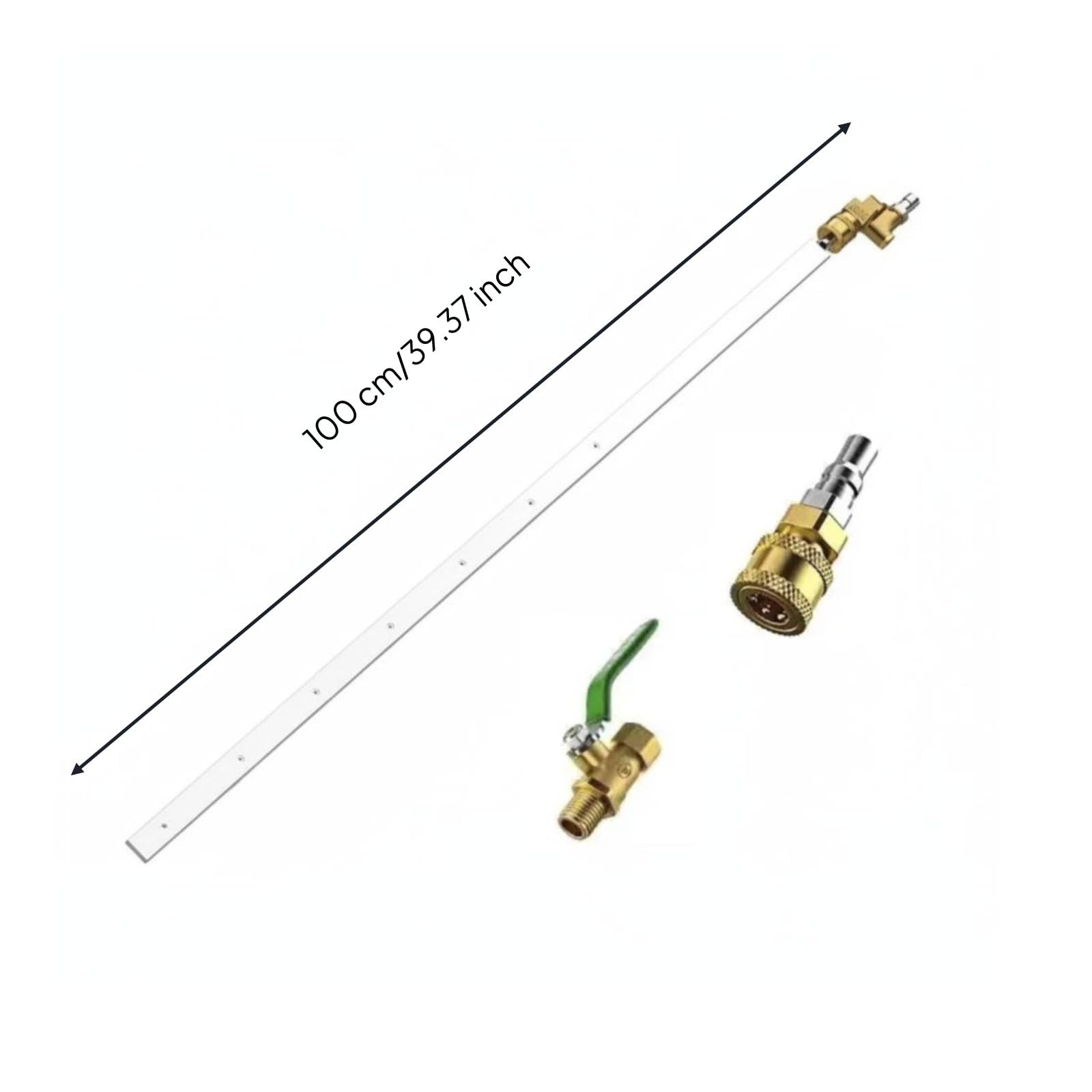 Sharplace Válvula de Limpieza de Vehículos Set de Varilla de Lavado de Ventilador Lanza de Riego y Adaptador Rápido Acero, 1 Metro, Perforado Para Agua Y Aire