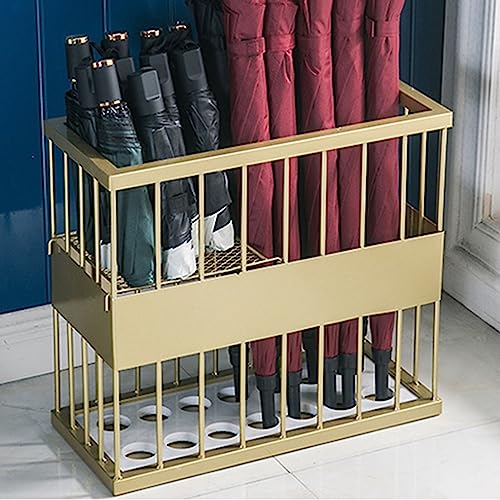 Organiseur de porte-parapluies en métal pour entrée et étagère de rangement