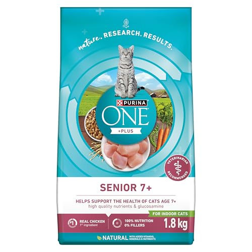 Purina ONE +Plus Senior Dry Cat Food, Chicken - 1.8 kg Bag image 4