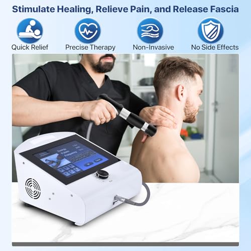 Extracorporeal Shockwave Therapy ESWT Machine for Back Waist Leg and Golf Elbow, Non-Invasive, Pain Relief, No Side Effects, Muscle and Bone Tissue Regeneration