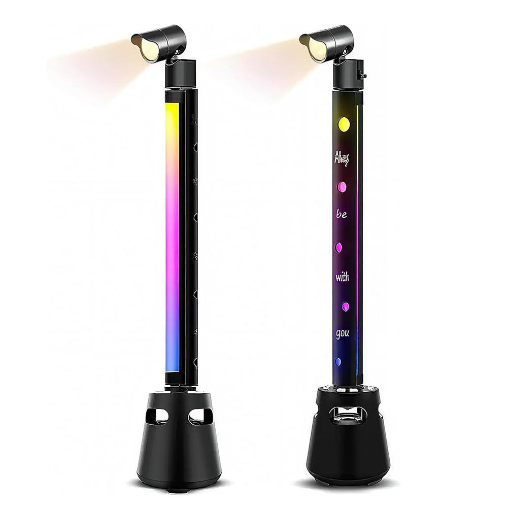 Luce ritmica musicale – RGB Sound Control LED Light Stick, ricarica USB 32 bit pickup suono per il gioco d'atmosfera, barra di illuminazione musicale 48 cm