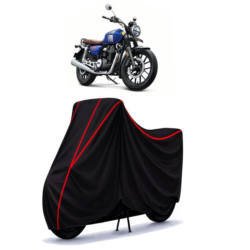 Image of CB350 Legacy Edition Water Resistant Bike Cover for All Motorcycles & Rain | Heavy Duty Taffeta Fabric | UV Protection, Dustproof, Scratchproof | All Weather Two Wheeler Body Cover with Elastic Bottom