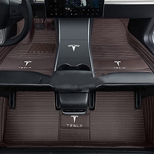 TKGGSF Coche Cobertura Completa Alfombrillas Antideslizantes, para Tesla Model 3 2019-2020 Car Floor Mats Moquetas Interior Accesorios