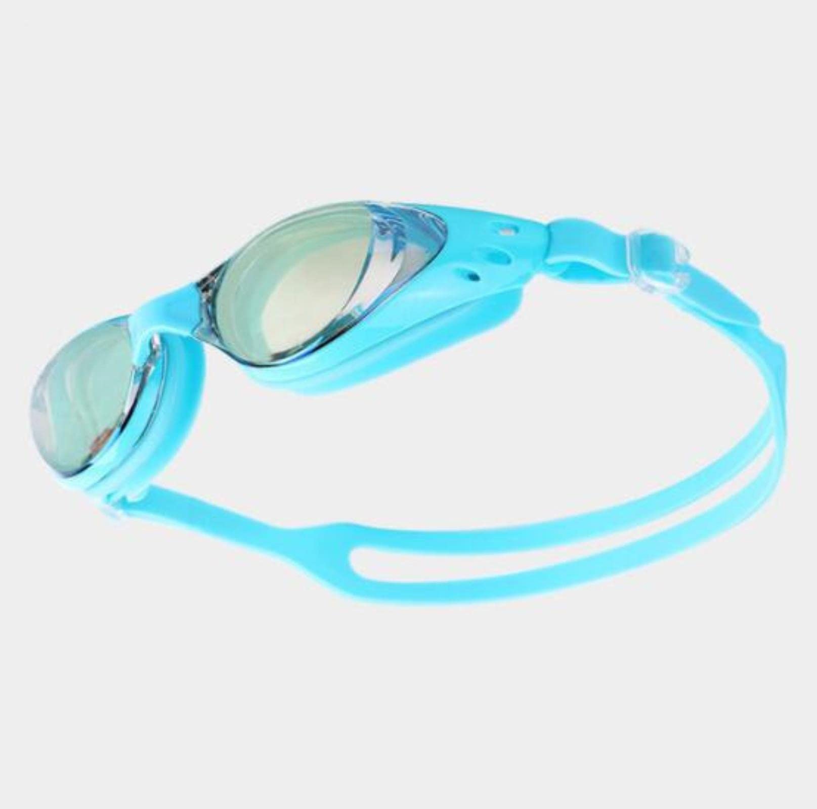 occhialini, Occhiali da Nuoto Professionali antiappannamento UV Regolabili for Uomo e Donna, Impermeabili, in Silicone, for Immersioni, Piscina, Occhiali for Adulti(Plating Blue)