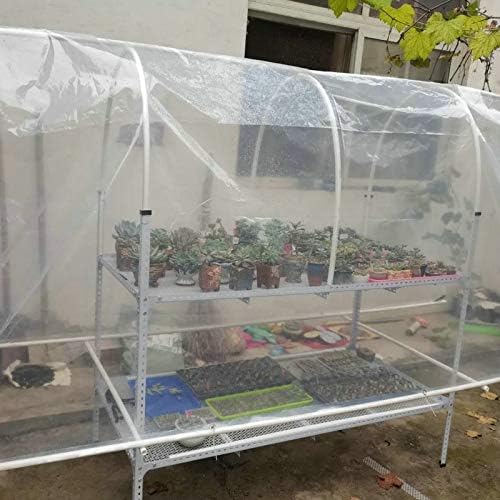VIGAN Transparent PVC Tarpaulin Tent Cover Windows Windproof Waterproof Garden Tarp (2MX6M)